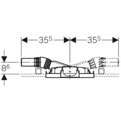 Geberit Duofix Element Für Dusche 130 Cm Mit Wandablauf, Wandarmatur AP D40