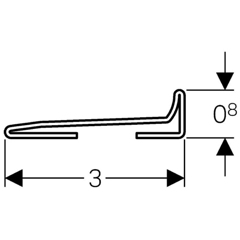 Geberit Kollektorprofil Zu Geberit Wandablauf Für Dusche, 150 Cm 1 Geberit Kollektorprofil Zu Geberit Wandablauf Für Dusche, 150 Cm