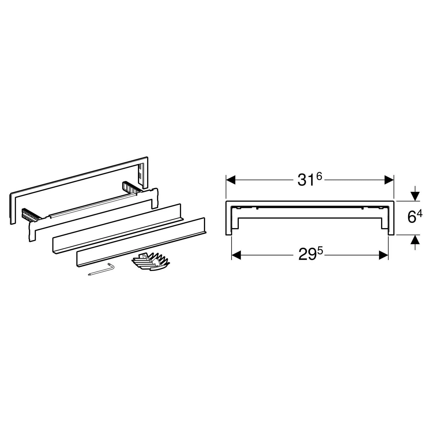 Geberit Fertigbauset Zu Wandablauf Befliesbar, Mehrteilig 1 Geberit Fertigbauset Zu Wandablauf Befliesbar, Mehrteilig