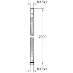 GROHE Ersatz Metallbrauseschlauch