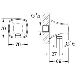 GROHE Grandera Wandanschlussbogen