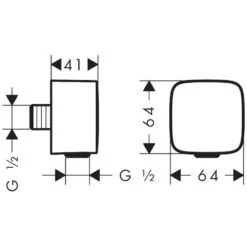 AXOR ShowerSolutions Wandanschlussbogen FixFit Softcube