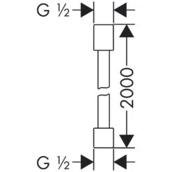 AXOR Starck Brausenschlauch Aus Kunststoff Mit Metalleffekt 200 Cm