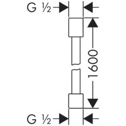 AXOR Starck Brausenschlauch Aus Kunststoff Mit Metalleffekt 160 Cm