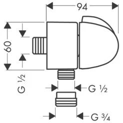 Hansgrohe Fixfit Stop E Absperrventil