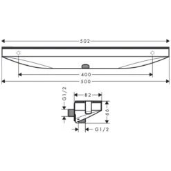Hansgrohe Rainfinity Wandanschluss Porter 500 Mit Ablage Und Brausehalter Rechts