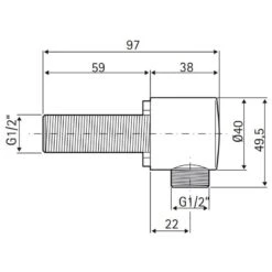 HSK Wandanschlussbogen Rund