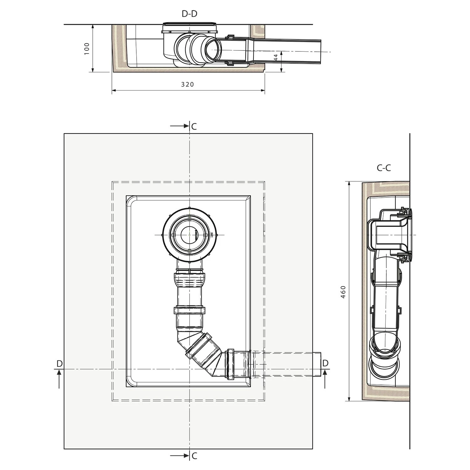 Ideal Standard Ultra Flat S Ablaufbox Groß, Rechts 1 Ideal Standard Ultra Flat S Ablaufbox Groß, Rechts