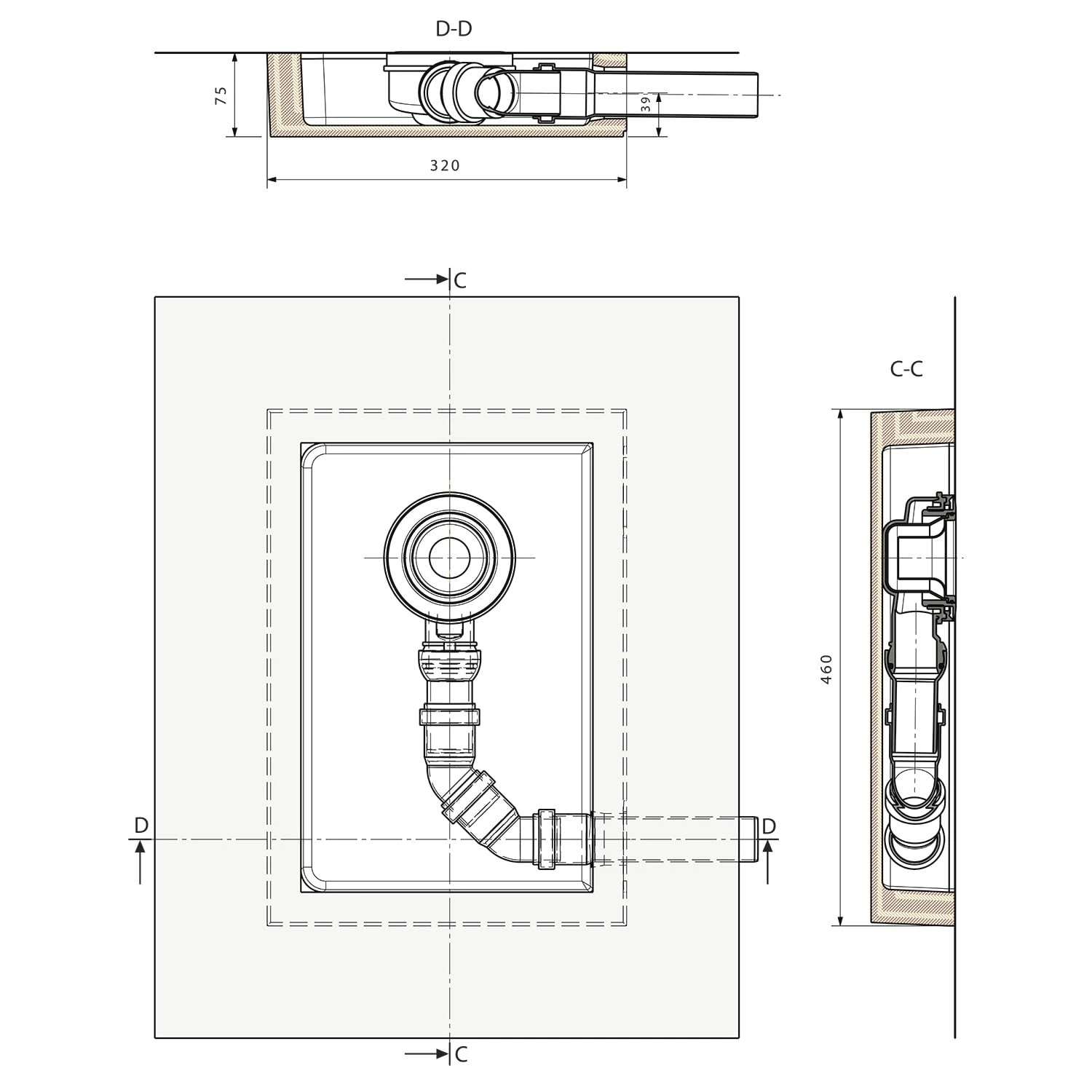 Ideal Standard Ultra Flat S Ablaufbox Flach, Rechts 1 Ideal Standard Ultra Flat S Ablaufbox Flach, Rechts