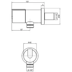 Kaja Style Schlauch-Wandanschlußwinkel Mit Integriertem Absperrventil