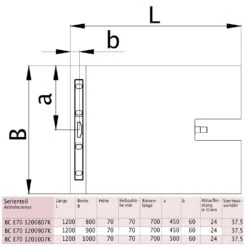 Kermi LINE Komplettboard E70 120 X 100 Cm, Rinnenlänge 70 Cm -VIEGA Verkäufe hersteller kermi duschkabinen und duschplaetze line 2667259