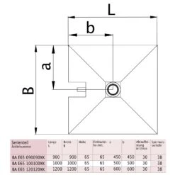 Kermi POINT Komplettboard E65 100 X 100 Cm, Einbauhöhe Min. 6,5 Cm -VIEGA Verkäufe hersteller kermi duschkabinen und duschplaetze point 2667220