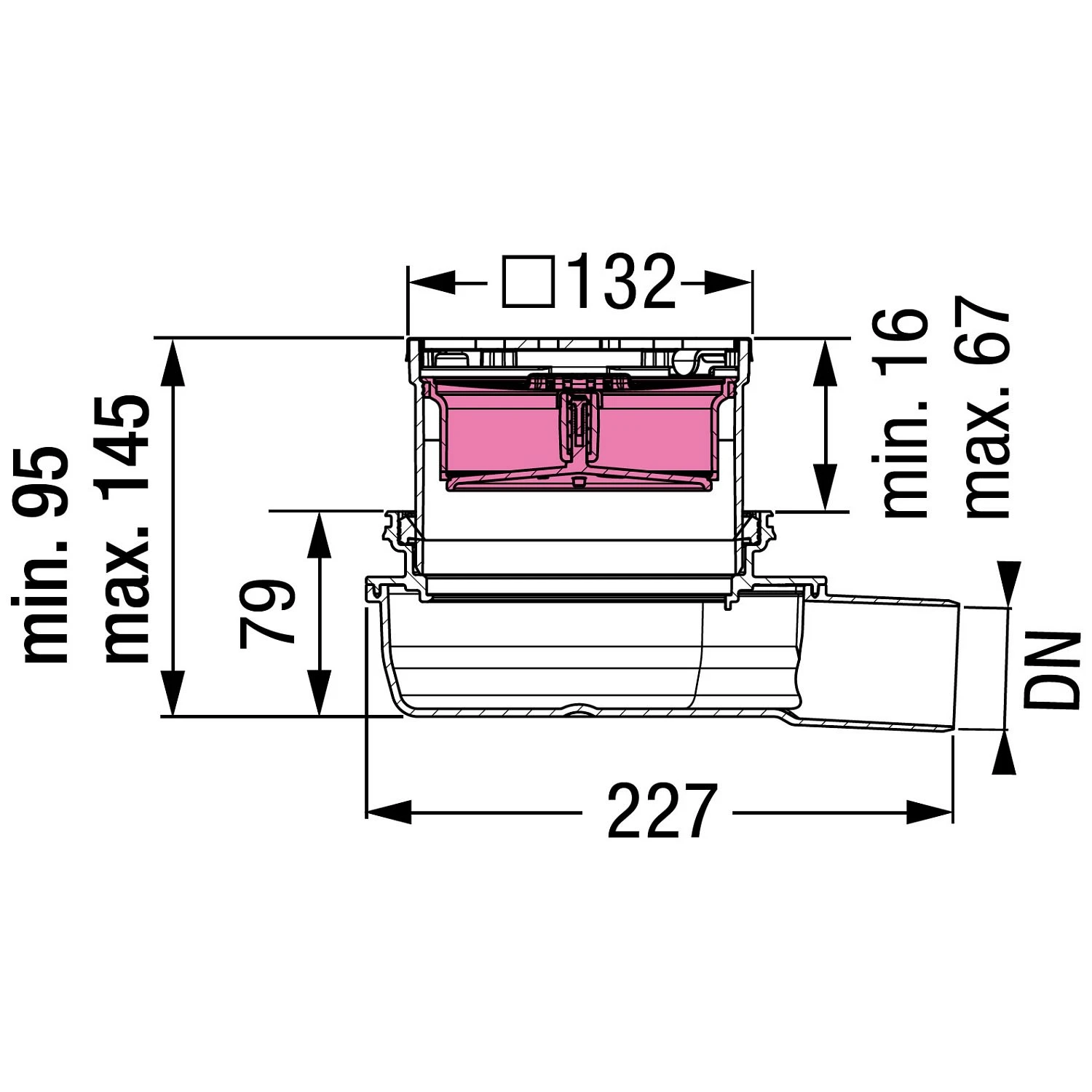 Kessel Bodenablauf Der Ultraflache 79, DN 50 1 Kessel Bodenablauf Der Ultraflache 79, DN 50