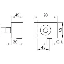 Keuco Edition 300 Schlauchanschluss DN 15 Mit Wandbrausehalter