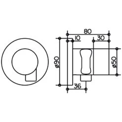 Keuco IXMO 3-Wege Umstellventil Mit Schlauchanschluss Und Brausehalter UP DN15 Rund