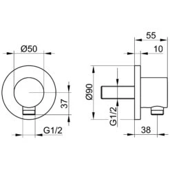 Keuco IXMO Schlauchanschluss DN15 Rund
