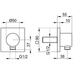 Keuco IXMO Schlauchanschluss DN15 Eckig