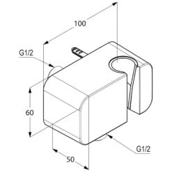 Kludi A-QA Wandanschlussbogen Mit Brausehalter