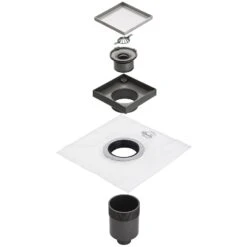 Architekt House Badablauf 15 X 15 Cm Abgang Senkrecht Abdeckung Verfliesbar