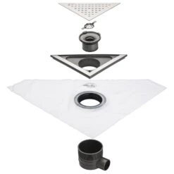 Architekt House Eck-Badablauf Abgang Waagerecht Abdeckung Edelstahl