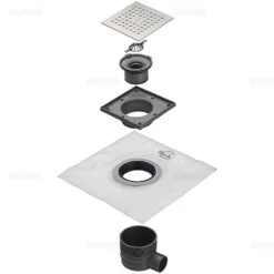 Architekt Home Badablauf 15 X 15 Cm Abgang Waagerecht Abdeckung Edelstahl