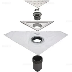 Architekt Home Eck-Badablauf Abgang Senkrecht Abdeckung Edelstahl