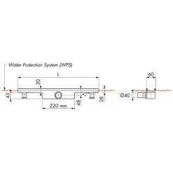 Drainset Komplett, Superflache Duschrinne Compact 50 Cm Mit Abdeckung Für Fliese -VIEGA Verkäufe hersteller megabad sortiment duschrinnen drainset komplett 701779