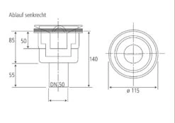 Poresta Systems Ablauf Senkrecht Für BF KMK Duschsysteme