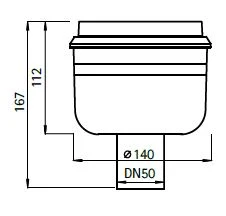 Schedel Bodenablauf Multistar Plan DN 50, Senkrecht, Sperrwasserhöhe 5 Cm