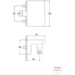 Steinberg Serie 230 Brauseanschlussbogen