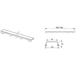 TECE TECEdrainline Designrost Steel II Für Duschrinne Gerade 80 Cm Poliert