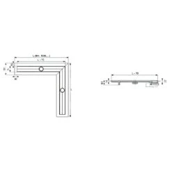 TECE TECEdrainline Winkelrinne 90 X 90 Cm Mit Dichtmanschette