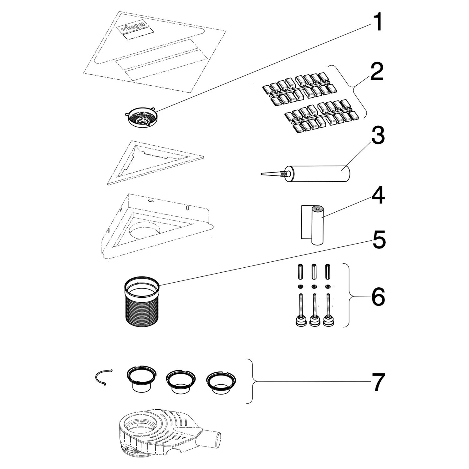 Viega Advantix Eckablauf Grundkörper Modell 4972.80 2 Viega Advantix Eckablauf Grundkörper Modell 4972.80 – Bild 2