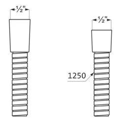 Herzbach DESIGN IX PVD COPPER STEEL Metallflex-Brauseschlauch 125 Cm