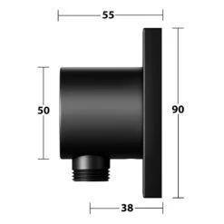 Keuco IXMO Black Selection Schlauchanschluss, Eckig -VIEGA Verkäufe keuco ixmo brausenprogramm black selection schlauchanschluss 6823361