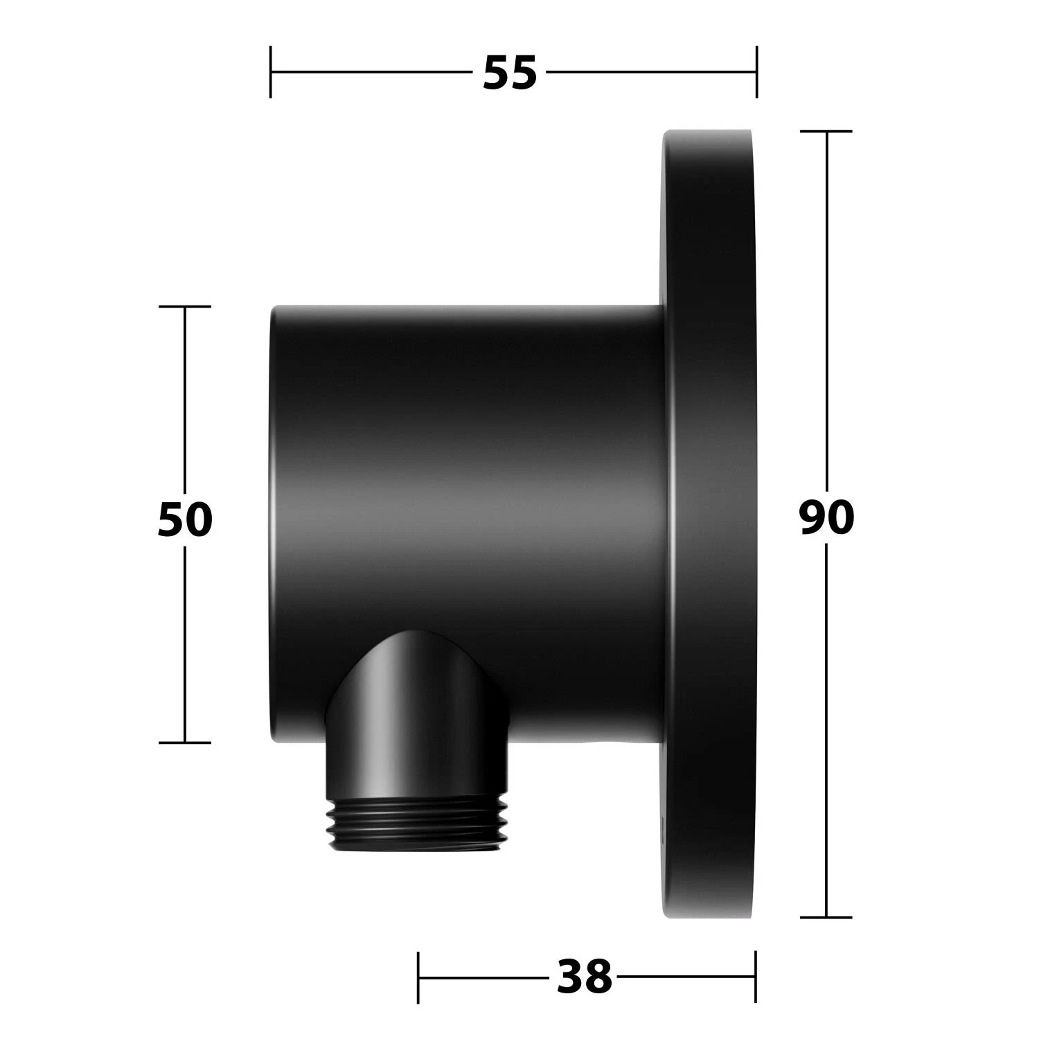 Keuco IXMO Black Selection Schlauchanschluss Mit Brausehalter, Rund 3 Keuco IXMO Black Selection Schlauchanschluss Mit Brausehalter, Rund – Bild 3