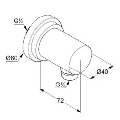 KLUDI NOVA FONTE Classic Schlauchanschlussbogen