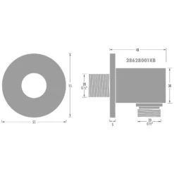 Kronenbach Lima 2.0 White Wandanschlussbogen