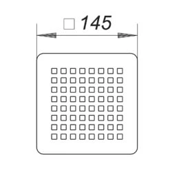 Dallmer Quadra Rost 145r10, 14,5 X 14,5 Cm