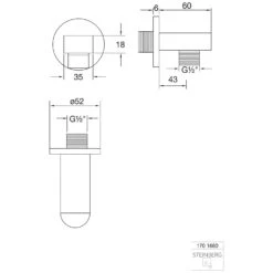 Steinberg Serie 170 Brauseanschlussbogen