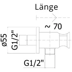 Steinkamp Wandanschlussbogen Mit Brausehalter Rund