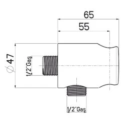 Sturotec Eco-Line Wandanschlussbogen Mit Brausehalter